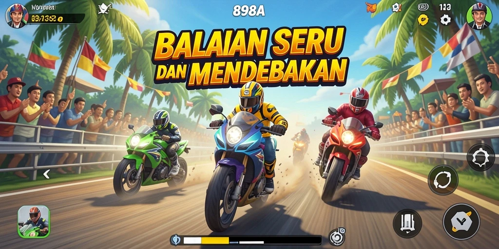 Screenshot menampilkan gameplay mendebarkan dari 898A.