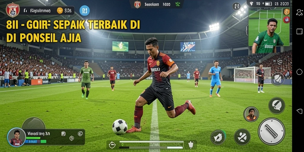 Gameplay seru dalam permainan sepak bola 8II yang mengasyikkan.