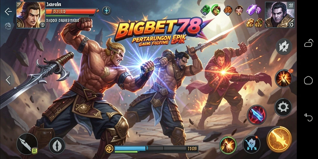 Tampilan gameplay pertarungan seru di BIGBET78.