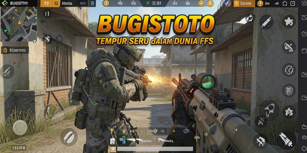 Screenshot gameplay seru dari BUGISTOTO yang menunjukkan aksi tembak-menembak.