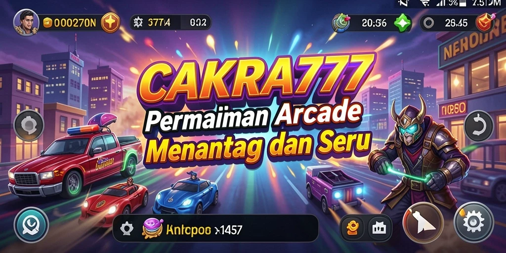 Tampilan gameplay CAKRA777 yang penuh warna dan dinamis.