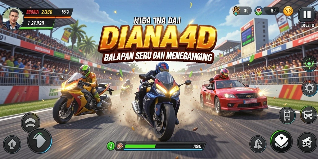 Gameplay balap mendebarkan di DIANA4D.