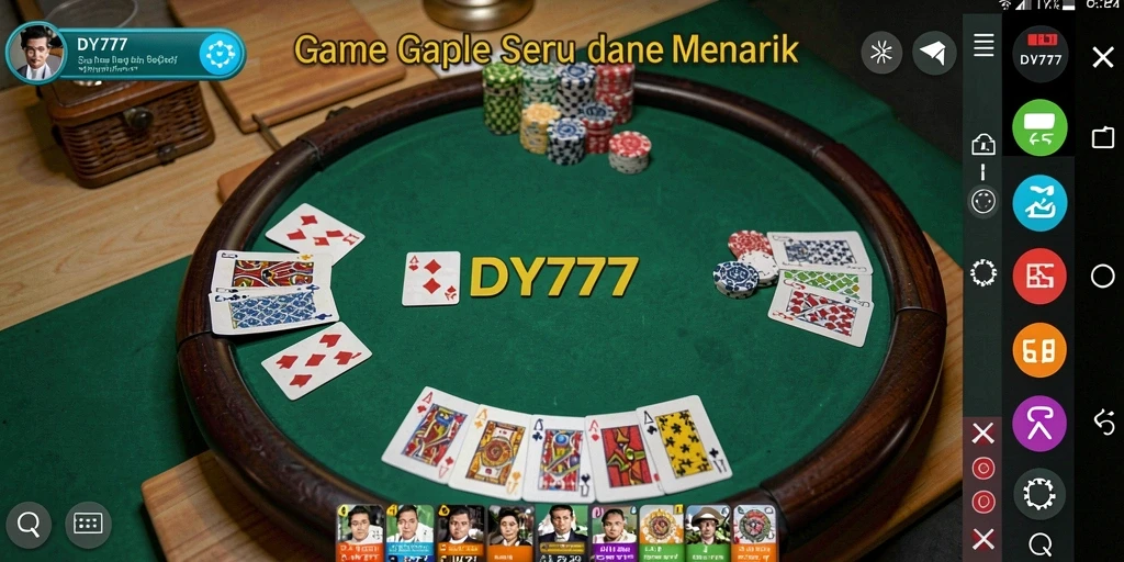 Tampilan gameplay seru dari game Gaple DY777.