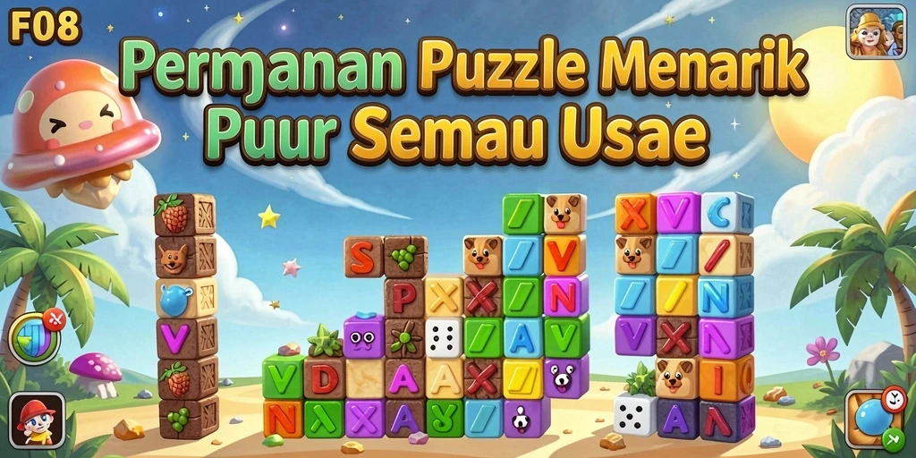 Tampilan screenshot F08 yang menampilkan gameplay menarik dalam permainan Puzzle.