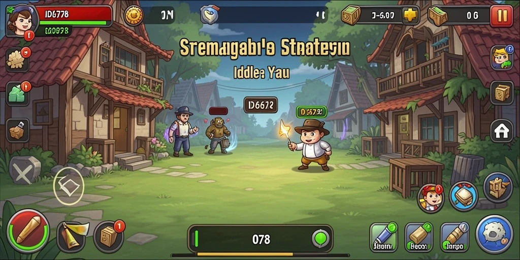 Screenshot gameplay ID678 yang menunjukkan strategi Idle yang seru.