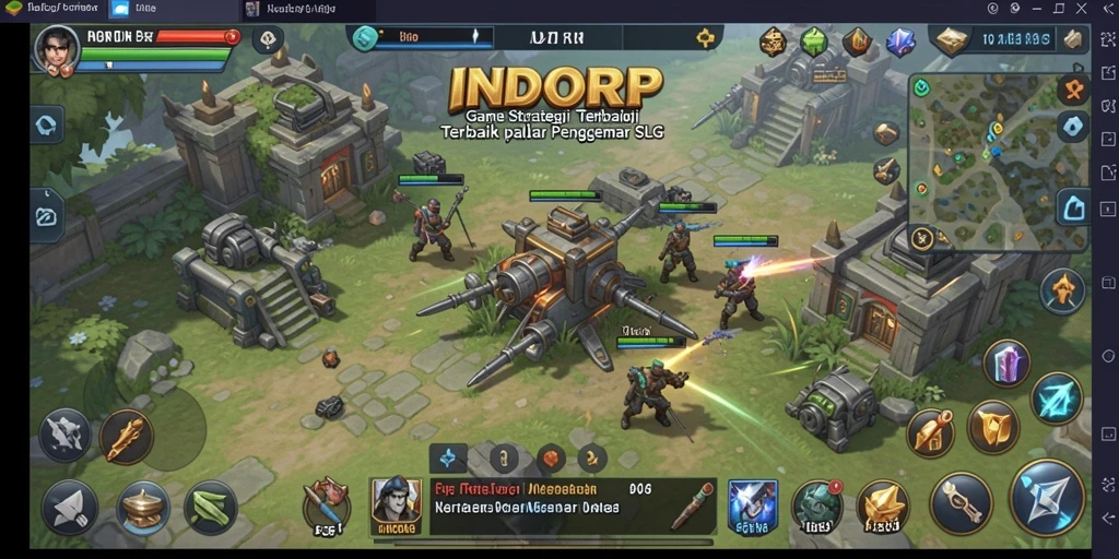 Tangkapan layar gameplay INDORP menampilkan pertempuran strategi yang seru.