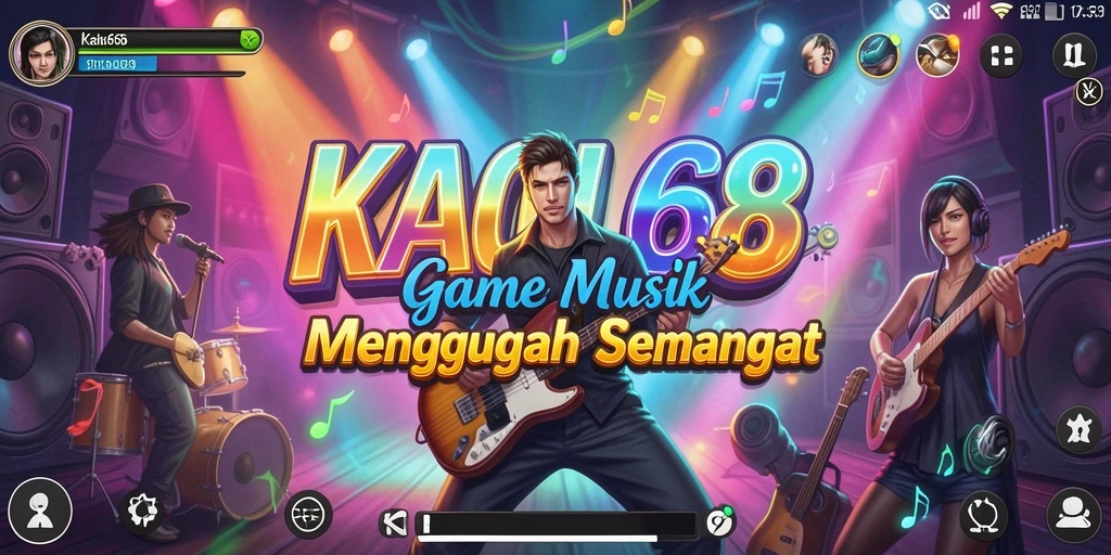 Tangkapan layar KAOL68 menampilkan gameplay yang mendebarkan dengan iringan musik.