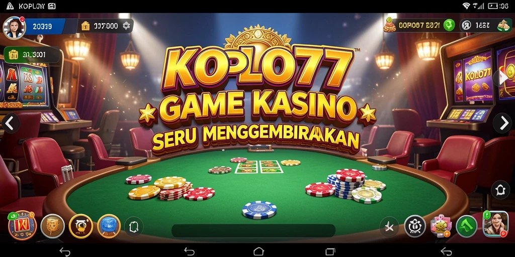 Tampilan gameplay menarik dari KOPLO77 dalam suasana kasino.