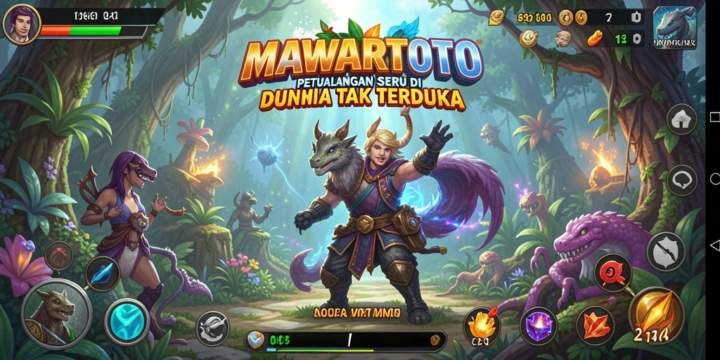 Screenshot gameplay MAWARTOTO yang menunjukkan eksplorasi dunia petualangan.