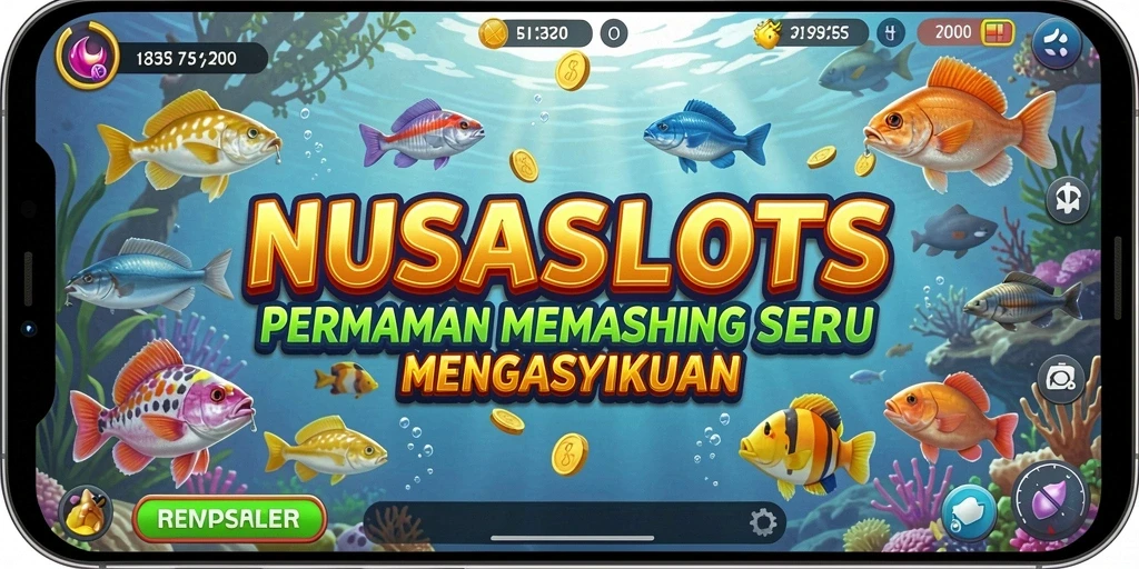 Tampilan gameplay NUSASLOTS dengan aksi memancing yang mendebarkan.
