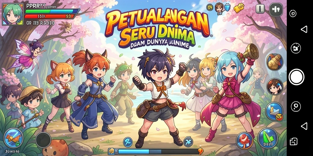 Screeshot PPRRYY menampilkan pertarungan epik dalam gaya anime.