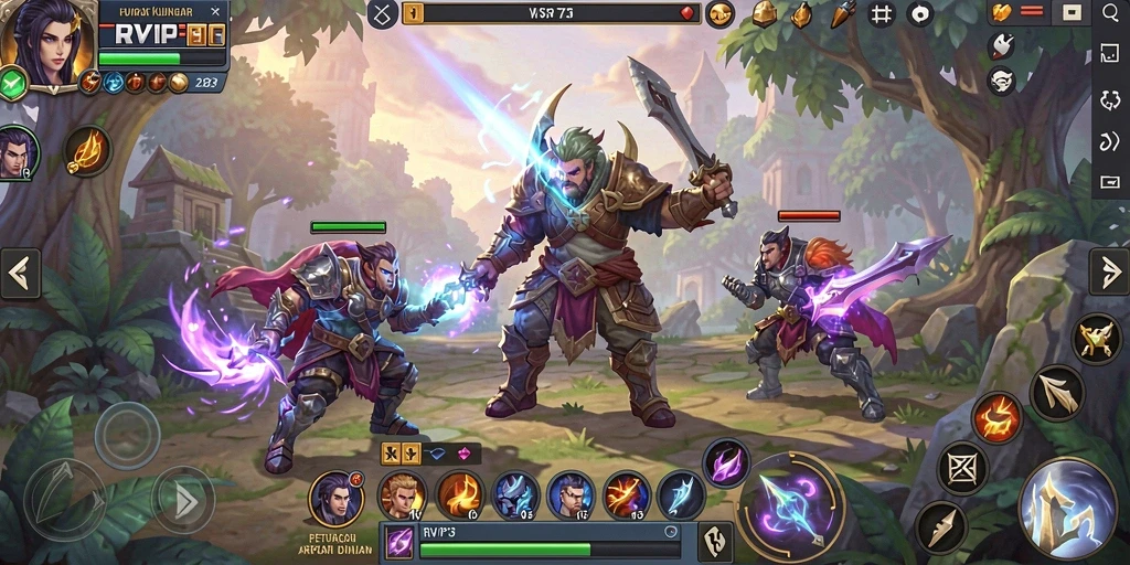 Tampilan gameplay ARPG yang mendebarkan dan penuh aksi.