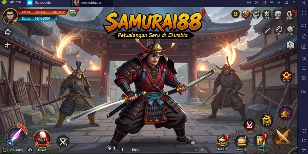 Tampilan petualangan seru di dunia samurai
