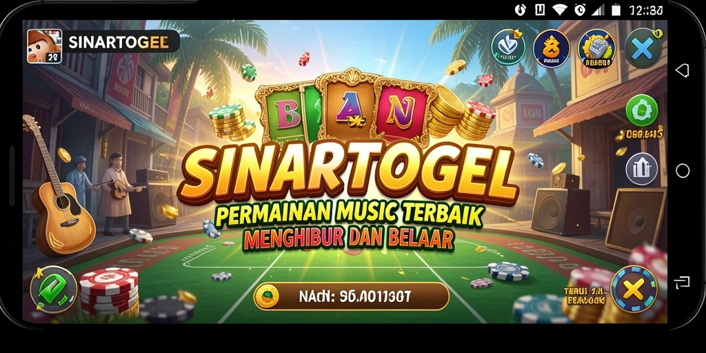 Tampilan gameplay SINARTOGEL dengan berbagai lagu dan tantangan musik.