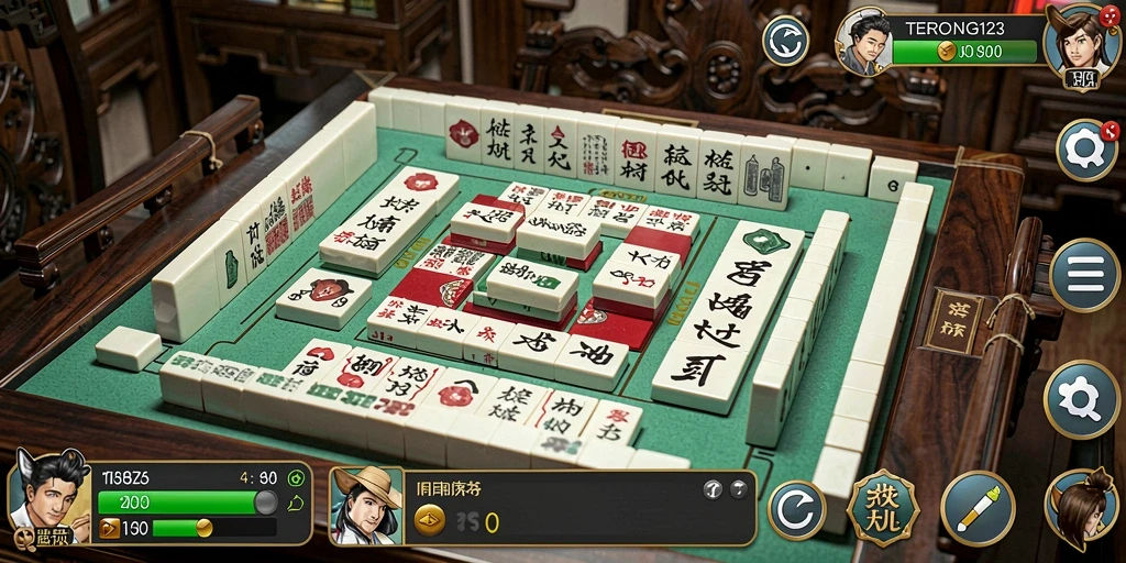 Tampilan gameplay Mahjong yang menarik dan menantang di TERONG123.