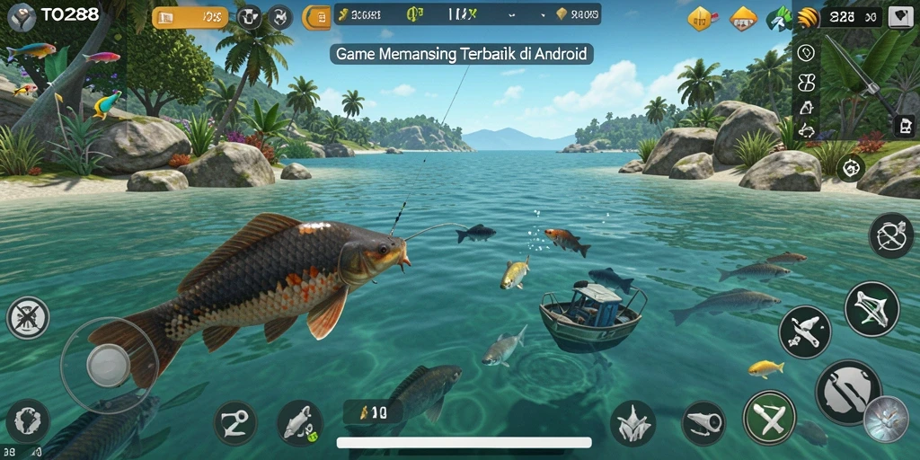 Tampilan visual menakjubkan dari gameplay TO288 yang penuh petualangan memancing.