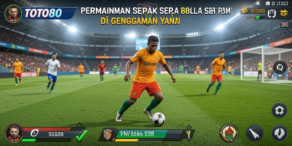 Tampilan gameplay TOTO80 yang menarik dengan aksi sepak bola yang intens.