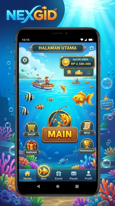 Tampilan utama aplikasi nexgid yang menarik dan informatif.